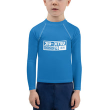 Kid's Boys Long Sleeve BJJ Rash Guard Jiu-Jitsu 004 - Azul Boys Exclusive Jiu-Jitsu Kids Long Sleeve Rash Guard