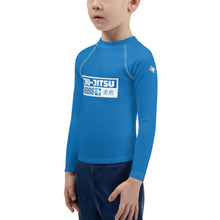 Kid's Boys Long Sleeve BJJ Rash Guard Jiu-Jitsu 004 - Azul Boys Exclusive Jiu-Jitsu Kids Long Sleeve Rash Guard