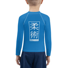 Kid's Boys Long Sleeve BJJ Rash Guard Jiu-Jitsu 004 - Azul Boys Exclusive Jiu-Jitsu Kids Long Sleeve Rash Guard