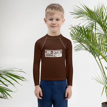 Kid's Boys Long Sleeve BJJ Rash Guard Jiu-Jitsu 006 - Chocolate Boys Exclusive Jiu-Jitsu Kids Long Sleeve Rash Guard