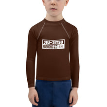 Kid's Boys Long Sleeve BJJ Rash Guard Jiu-Jitsu 006 - Chocolate Boys Exclusive Jiu-Jitsu Kids Long Sleeve Rash Guard