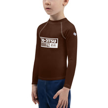 Kid's Boys Long Sleeve BJJ Rash Guard Jiu-Jitsu 006 - Chocolate Boys Exclusive Jiu-Jitsu Kids Long Sleeve Rash Guard