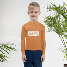 Kid's Boys Long Sleeve BJJ Rash Guard Jiu-Jitsu 007 - Raw Sienna Boys Exclusive Jiu-Jitsu Kids Long Sleeve Rash Guard