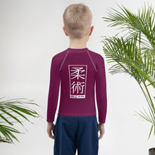 Kid's Boys Long Sleeve BJJ Rash Guard Jiu-Jitsu 013 - Tyrian Purple Boys Exclusive Jiu-Jitsu Kids Long Sleeve Rash Guard