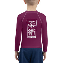 Kid's Boys Long Sleeve BJJ Rash Guard Jiu-Jitsu 013 - Tyrian Purple Boys Exclusive Jiu-Jitsu Kids Long Sleeve Rash Guard