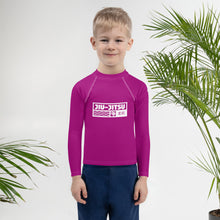 Kid's Boys Long Sleeve BJJ Rash Guard Jiu-Jitsu 014 - Vivid Purple Boys Exclusive Jiu-Jitsu Kids Long Sleeve Rash Guard