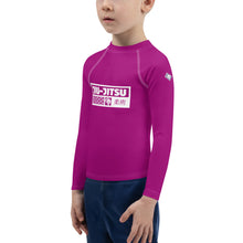 Kid's Boys Long Sleeve BJJ Rash Guard Jiu-Jitsu 014 - Vivid Purple Boys Exclusive Jiu-Jitsu Kids Long Sleeve Rash Guard