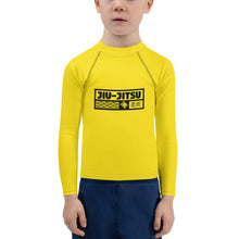 Kid's Boys Long Sleeve BJJ Rash Guard Jiu-Jitsu 017 - Golden Sun Boys Exclusive Jiu-Jitsu Kids Long Sleeve Rash Guard
