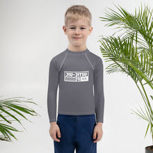 Kid's Boys Long Sleeve BJJ Rash Guard Jiu-Jitsu 019 - Charcoal Boys Exclusive Jiu-Jitsu Kids Long Sleeve Rash Guard