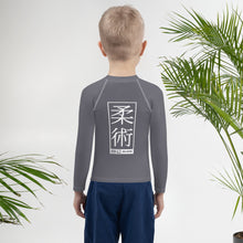 Kid's Boys Long Sleeve BJJ Rash Guard Jiu-Jitsu 019 - Charcoal Boys Exclusive Jiu-Jitsu Kids Long Sleeve Rash Guard