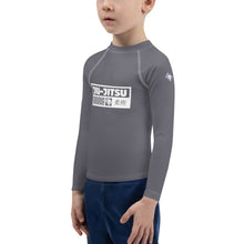 Kid's Boys Long Sleeve BJJ Rash Guard Jiu-Jitsu 019 - Charcoal Boys Exclusive Jiu-Jitsu Kids Long Sleeve Rash Guard