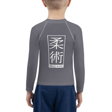 Kid's Boys Long Sleeve BJJ Rash Guard Jiu-Jitsu 019 - Charcoal Boys Exclusive Jiu-Jitsu Kids Long Sleeve Rash Guard