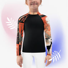 Kid's Girls Deer Forest BJJ Rash Guard: Unleash Nature's Power Deer Forest Exclusive Girls Kids Long Sleeve Rash Guard Swimwear