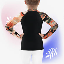 Kid's Girls Deer Forest BJJ Rash Guard: Unleash Nature's Power Deer Forest Exclusive Girls Kids Long Sleeve Rash Guard Swimwear