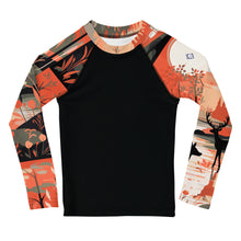 Kid's Girls Deer Forest BJJ Rash Guard: Unleash Nature's Power Deer Forest Exclusive Girls Kids Long Sleeve Rash Guard Swimwear