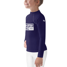 Kid's Girls Long Sleeve BJJ Rash Guard Jiu-Jitsu 002 - Midnight Blue Exclusive Girls Jiu-Jitsu Kids Long Sleeve Rash Guard
