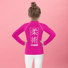 Kid's Girls Long Sleeve BJJ Rash Guard Jiu-Jitsu 003 - Hollywood Cerise Exclusive Girls Jiu-Jitsu Kids Long Sleeve Rash Guard