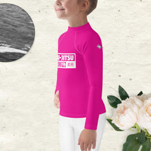 Kid's Girls Long Sleeve BJJ Rash Guard Jiu-Jitsu 003 - Hollywood Cerise Exclusive Girls Jiu-Jitsu Kids Long Sleeve Rash Guard