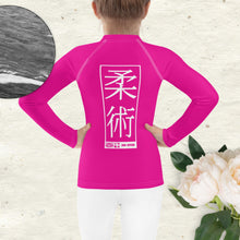 Kid's Girls Long Sleeve BJJ Rash Guard Jiu-Jitsu 003 - Hollywood Cerise Exclusive Girls Jiu-Jitsu Kids Long Sleeve Rash Guard