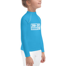 Kid's Girls Long Sleeve BJJ Rash Guard Jiu-Jitsu 005 - Cyan Exclusive Girls Jiu-Jitsu Kids Long Sleeve Rash Guard