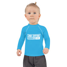 Kid's Girls Long Sleeve BJJ Rash Guard Jiu-Jitsu 005 - Cyan Exclusive Girls Jiu-Jitsu Kids Long Sleeve Rash Guard
