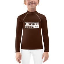 Kid's Girls Long Sleeve BJJ Rash Guard Jiu-Jitsu 006 - Chocolate Exclusive Girls Jiu-Jitsu Kids Long Sleeve Rash Guard