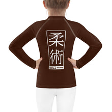 Kid's Girls Long Sleeve BJJ Rash Guard Jiu-Jitsu 006 - Chocolate Exclusive Girls Jiu-Jitsu Kids Long Sleeve Rash Guard