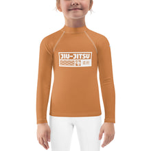 Kid's Girls Long Sleeve BJJ Rash Guard Jiu-Jitsu 007 - Raw Sienna Exclusive Girls Jiu-Jitsu Kids Long Sleeve Rash Guard