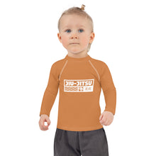 Kid's Girls Long Sleeve BJJ Rash Guard Jiu-Jitsu 007 - Raw Sienna Exclusive Girls Jiu-Jitsu Kids Long Sleeve Rash Guard