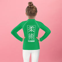 Kid's Girls Long Sleeve BJJ Rash Guard Jiu-Jitsu 009 - Jade Exclusive Girls Jiu-Jitsu Kids Long Sleeve Rash Guard