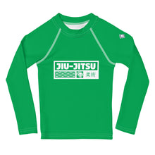 Kid's Girls Long Sleeve BJJ Rash Guard Jiu-Jitsu 009 - Jade Exclusive Girls Jiu-Jitsu Kids Long Sleeve Rash Guard