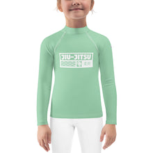 Kid's Girls Long Sleeve BJJ Rash Guard Jiu-Jitsu 010 - Vista Blue Exclusive Girls Jiu-Jitsu Kids Long Sleeve Rash Guard