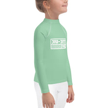 Kid's Girls Long Sleeve BJJ Rash Guard Jiu-Jitsu 010 - Vista Blue Exclusive Girls Jiu-Jitsu Kids Long Sleeve Rash Guard