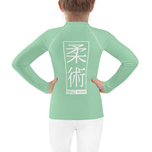 Kid's Girls Long Sleeve BJJ Rash Guard Jiu-Jitsu 010 - Vista Blue Exclusive Girls Jiu-Jitsu Kids Long Sleeve Rash Guard