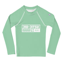 Kid's Girls Long Sleeve BJJ Rash Guard Jiu-Jitsu 010 - Vista Blue Exclusive Girls Jiu-Jitsu Kids Long Sleeve Rash Guard