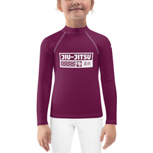 Kid's Girls Long Sleeve BJJ Rash Guard Jiu-Jitsu 013 - Tyrian Purple Exclusive Girls Jiu-Jitsu Kids Long Sleeve Rash Guard