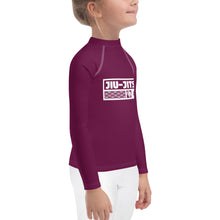 Kid's Girls Long Sleeve BJJ Rash Guard Jiu-Jitsu 013 - Tyrian Purple Exclusive Girls Jiu-Jitsu Kids Long Sleeve Rash Guard