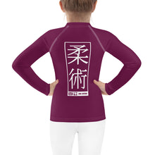 Kid's Girls Long Sleeve BJJ Rash Guard Jiu-Jitsu 013 - Tyrian Purple Exclusive Girls Jiu-Jitsu Kids Long Sleeve Rash Guard