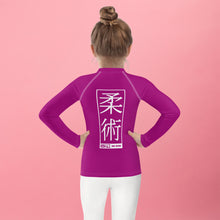 Kid's Girls Long Sleeve BJJ Rash Guard Jiu-Jitsu 014 - Fresh Eggplant Exclusive Girls Jiu-Jitsu Kids Long Sleeve Rash Guard
