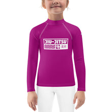 Kid's Girls Long Sleeve BJJ Rash Guard Jiu-Jitsu 014 - Fresh Eggplant Exclusive Girls Jiu-Jitsu Kids Long Sleeve Rash Guard
