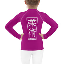 Kid's Girls Long Sleeve BJJ Rash Guard Jiu-Jitsu 014 - Fresh Eggplant Exclusive Girls Jiu-Jitsu Kids Long Sleeve Rash Guard