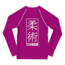 Kid's Girls Long Sleeve BJJ Rash Guard Jiu-Jitsu 014 - Fresh Eggplant Exclusive Girls Jiu-Jitsu Kids Long Sleeve Rash Guard