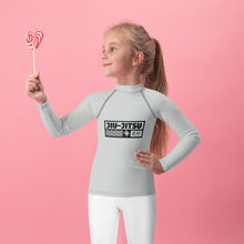 Dynamic Style: Kid's Girls Long Sleeve BJJ Rash Guard Jiu-Jitsu 018 - Smoke Exclusive Girls Jiu-Jitsu Kids Long Sleeve Rash Guard