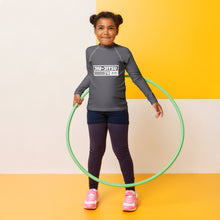 Kid's Girls Long Sleeve BJJ Rash Guard Jiu-Jitsu 019 - Charcoal Exclusive Girls Jiu-Jitsu Kids Long Sleeve Rash Guard