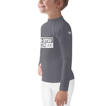 Kid's Girls Long Sleeve BJJ Rash Guard Jiu-Jitsu 019 - Charcoal Exclusive Girls Jiu-Jitsu Kids Long Sleeve Rash Guard