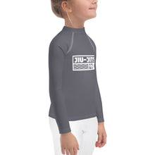 Kid's Girls Long Sleeve BJJ Rash Guard Jiu-Jitsu 019 - Charcoal Exclusive Girls Jiu-Jitsu Kids Long Sleeve Rash Guard