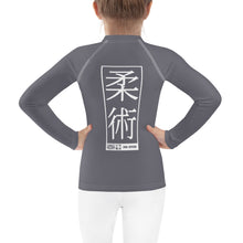Kid's Girls Long Sleeve BJJ Rash Guard Jiu-Jitsu 019 - Charcoal Exclusive Girls Jiu-Jitsu Kids Long Sleeve Rash Guard