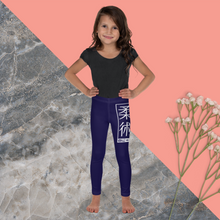 Kids' Girls Yoga Pants Workout Leggings Jiu-Jitsu 002 Midnight Blue Exclusive Girls Jiu-Jitsu Kids Leggings