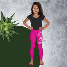Kid's Girls Yoga Pants Workout Leggings Jiu-Jitsu 003 - Hollywood Cerise Exclusive Girls Jiu-Jitsu Kids Leggings