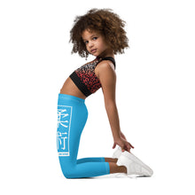 Kids' Girls Yoga Pants Workout Leggings Jiu-Jitsu 005 - Cyan Exclusive Girls Jiu-Jitsu Kids Leggings